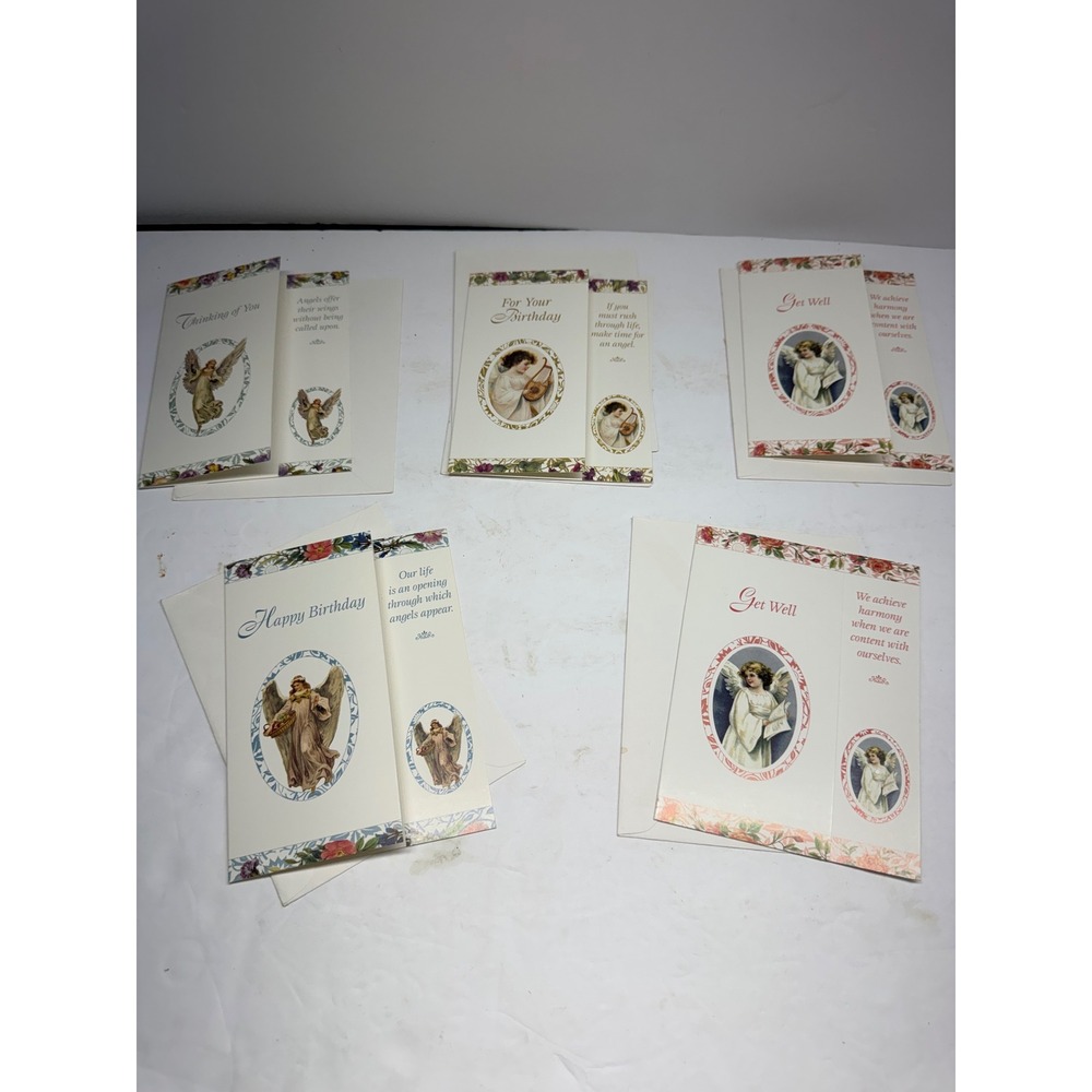 Vintage 1997 Creative Horizons Angel Greeting Cards Judith Cheng Lot of 5